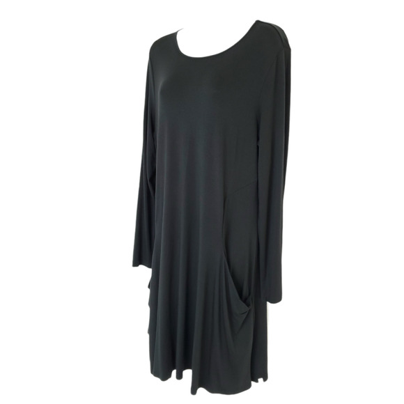 Betabrand Sweatshirt mini Dress M Black  Travel Silk Blend - Picture 2 of 12